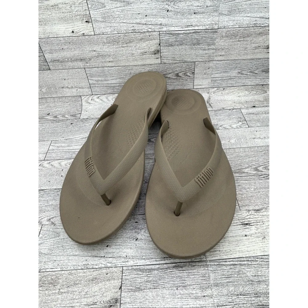 FitFlop iQushion Ergonomic Flip Flops Tan Brown Men Size 13 US‎ 47 EU 12 UK